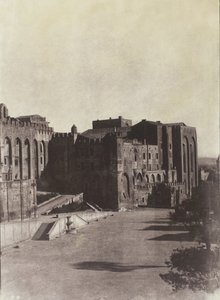 Paavin palatsi, Avignon, n. 1851, painettu 1970. tekijältä Charles Nègre