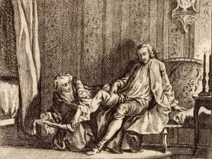Rakastunut kurtisaani tekijältä Charles Nicolas Cochin