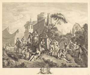 Kylän messut tekijältä Charles Nicolas Cochin I after François Boucher