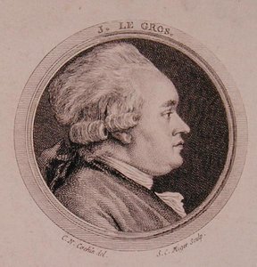 Simon Charles Migerin (1736-1820) kaivertama Joseph Le Grosin (1739-93) muotokuva (kaiverrus) tekijältä Charles Nicolas II (after) Cochin