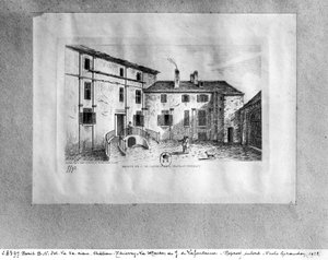 Jean de La Fontainen (1621-95) talo Chateau-Thierryssä, 1838