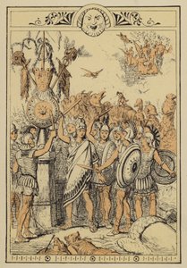 Tarinoita Lucianista: The Moon Folk yllättynyt pilvenkentaureista (värilitho) tekijältä Charles Oliver Murray