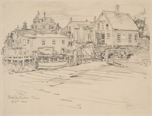 Boothbay Harbor, Maine, 1923 (grafiitti paperille) tekijältä Charles P. Reiffel