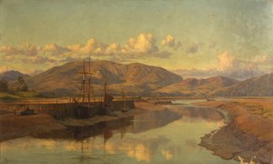 Old Wigtown Quay ja Cairnsmuir, n. 1890 (öljy kankaalle)