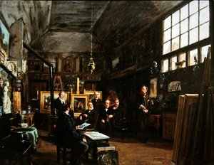 Artesian taiteen ystävien seuran hallituksen kokous vuoden 1874 jälkeen tekijältä Charles Paul Etienne Desavary