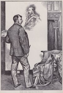 Frank Holl maalaa studiossaan (kaiverrus) tekijältä Charles Paul Renouard