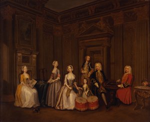 Muotokuva Algernon Seymourista, Lord Hertfordista (myöhemmin 7. Somersetin herttua) eversti Tomkins Wardourin, eversti Brownen, Lord Beauchampin, Francesin, Lady Hertfordin, Lady Elizabeth Seymourin ja neiti Herbertin kanssa