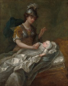 Prinsessa Augusta vauvana Britannian kanssa