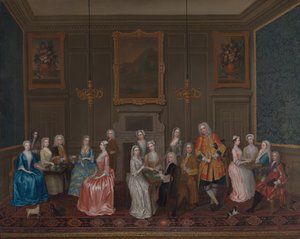 Teekutsut Lord Harringtonin talossa St. Jamesissa, 1730.