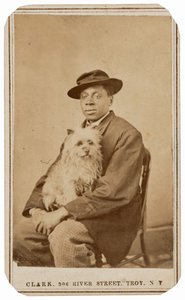 Miehen ja koiran muotokuva,c. 1860 (kuva) tekijältä Charles R. Clark