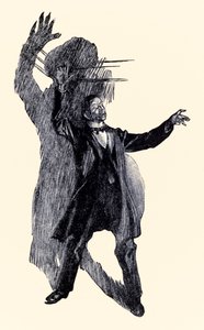 Siellä seisoi Henry Jekyll Robert Louis Stevensonin (1850-1894) tohtori Jekyllin ja herra Hyden oudosta tapauksesta, jonka kuvitti Charles Raymond Macauley (1871-1934)