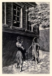 He näkivät sen vain vilauksen vuoksi Robert Louis Stevensonin (1850-1894) "Tohtori Jekyllin ja herra Hyden omituisesta tapauksesta", jonka kuvitti Charles Raymond Macauley (1871-1934)