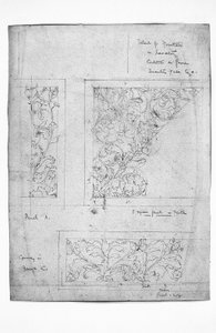 Enkeli, seinädetalji, 1891 (Lyijykynä ja akvarelli paperille) tekijältä Charles Rennie Mackintosh