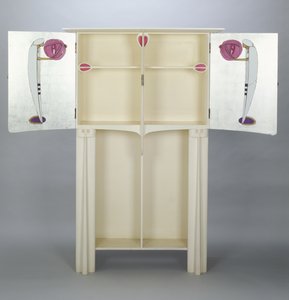 Huonekalut ja erilaiset esineet 1100- ja 1300-luvuilta tekijältä Charles Rennie Mackintosh