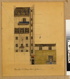 Lontoo, Elevation of Proposed Studio Glebe Placessa ja Upper Cheyne Walkissa tekijältä Charles Rennie Mackintosh