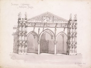 Palermon katedraali, eteisen eteisen tutkimus tekijältä Charles Rennie Mackintosh