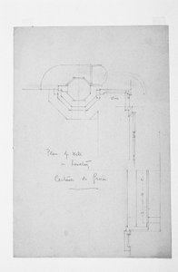 Suunnitelma pesuhuoneen kaivosta, Certosa di Pavia, 1891. tekijältä Charles Rennie Mackintosh