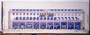 Aiemmin tallentamattomat arkkitehtuuripiirustukset kaupasta ja katukadusta, n. 1915 tekijältä Charles Rennie Mackintosh