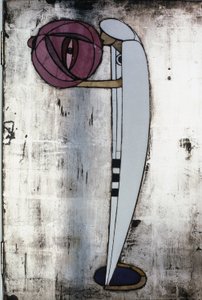 Rowatille suunniteltu valkoinen kaappi, 1902 (puu, lasimaalaus, emali) tekijältä Charles Rennie Mackintosh