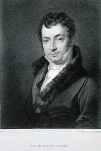 Washington Irving (1783-1859), kaiverrus Moseley Isaac Danforth (k.1862) (kaiverrus) tekijältä Charles Robert (after) Leslie