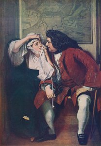 Kohtaus Tristram Shandy Setä Toby ja leski Wadman, 182930, c1915 tekijältä Charles Robert Leslie