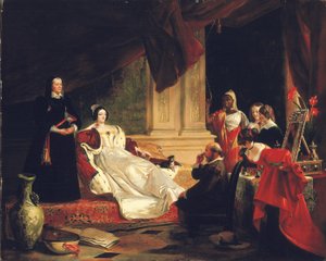 Sancho Panza herttuattaren asunnossa, 1857 tekijältä Charles Robert Leslie