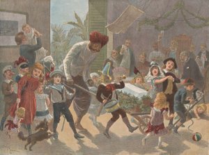 The Yule Log in India – Bringing in the Ice, The Graphic Christmas Numb..., 2. joulukuuta 1889. tekijältä Charles Roberts