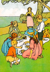 Jouluillallinen Uudessa-Seelannissa, 1912 tekijältä Charles Robinson