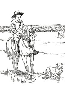 Lammas-asema Australiassa, 1912 tekijältä Charles Robinson