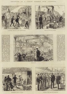Cunard Steamerin lähtö Liverpoolista