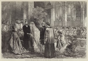 Norfolkin herttuan häät lady Flora Hastingsin kanssa oratoriossa Bromptonissa