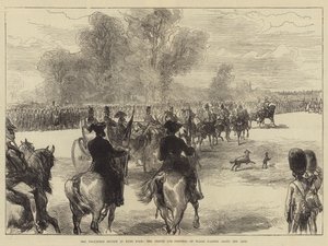 Vapaaehtoisarvio Hyde Parkissa, Walesin prinssi ja prinsessa kulkemassa linjaa pitkin tekijältä Sir John Charles Robinson