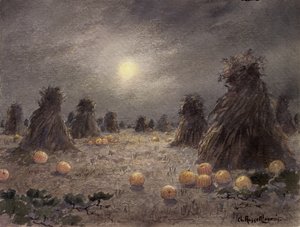 Autumn Harvest by Moonlight (wc paperilla)