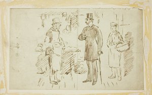 Gent in Tall Hat Addressing Butcher tekijältä Charles Samuel Keene