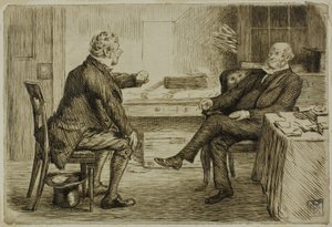 Asianajaja ja asiakas tekijältä Charles Samuel Keene