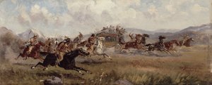 Sioux Attacking a Stagecoach, 1909