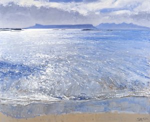Myöhäinen iltapäivä, Eigg ja Rum, 2013 (öljy kankaalle)