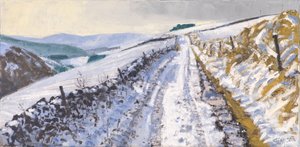 Track to Clovenfords, 2017 (öljy kankaalle) tekijältä Charles Simpson