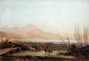 Baie des Anges, Nizza (akvarelli paperille)