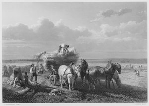 The Harvest-Field, kuvasta Royal Collection (kaiverrus) tekijältä Charles Tschaggeny