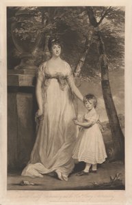 Charlotte kreivitär Cholmondeley ja hänen poikansa kunniallinen Henry Cholmondeley tekijältä Charles Turner