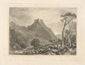 Castelo de Okehampton, no rio Okementfinnish tekijältä Charles Turner