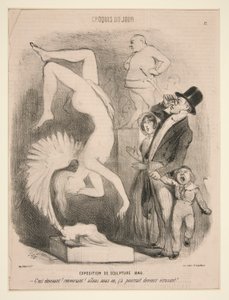 Exposition de Sculpture 1849 (Exhibition of Sculpture 1849), sarjasta Sketch of the Day, joka julkaistiin Le Charivarissa tekijältä Charles Vernier