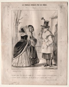 Ranskalaiset luonnostelevat itse: Varakreivi, sinä olet niin ruma!..., 1840. tekijältä Charles Vernier