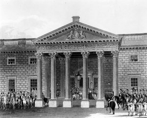 Yrjö IV:n kruunajaiset Carlton Housessa, Robert Havell II:n kaiverrus, 1824. tekijältä Charles Wild