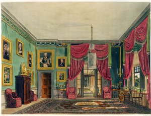 Vihreä paviljonki, Frogmore House, kirjasta "The History of the Royal Residences", kaiverrus Daniel Havell (1785-1826), William Henry Pyne (1769-1843), 1819