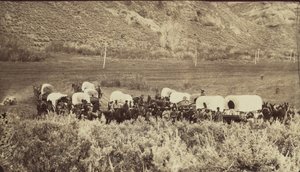 Mormon Emigrant Train, Echo Canyon, n. 1870. tekijältä Charles William Carter