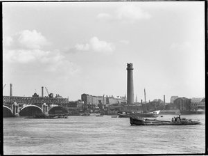 Shot Tower ja Lead Works, Belvedere Road, Lambeth, Greater London Authority, 1936.