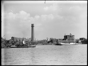 Shot Tower ja Lead Works, Belvedere Road, Lambeth, Greater London Authority, 1936.