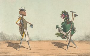 Toteuttaa Animated, Pl. 1, omistettu Ison-Britannian puusepäille ja puutarhureille, 1811. tekijältä Charles Williams